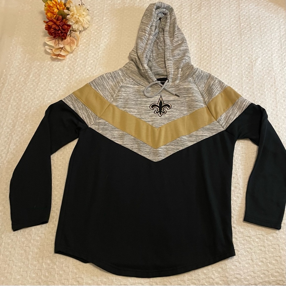 NFL Saints Hoodie‎ with Gold & Black Detail